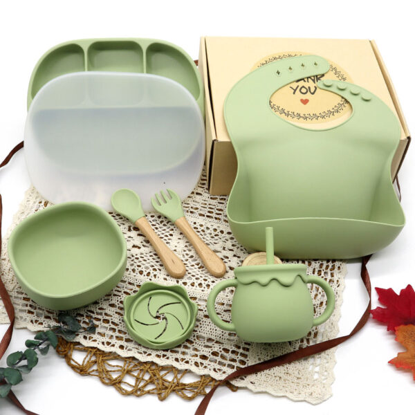 BPA Free Silicone Baby Feeding Tableware Set 6