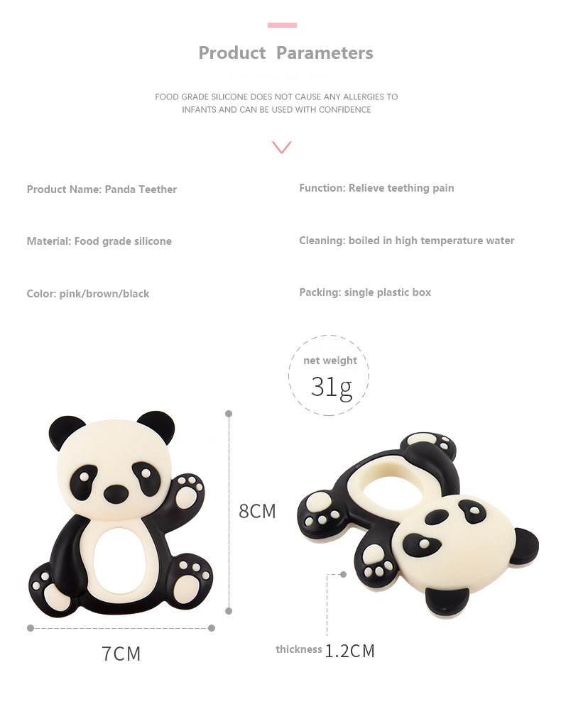 Adorable Baby Panda Silicone Teether 1 1