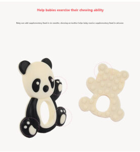 Adorable Baby Panda Silicone Teether 3 1