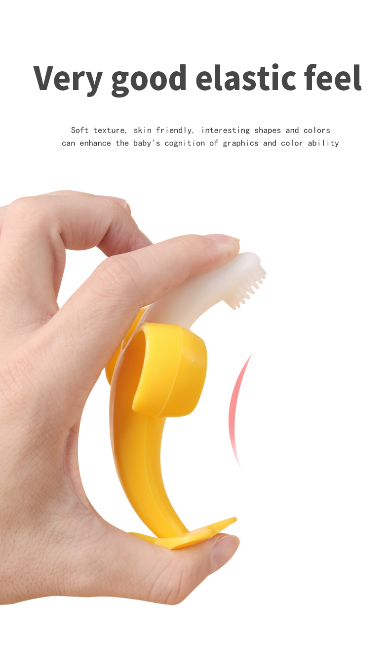 Banana Shaped Silicone Teething Toothbrush 7 1