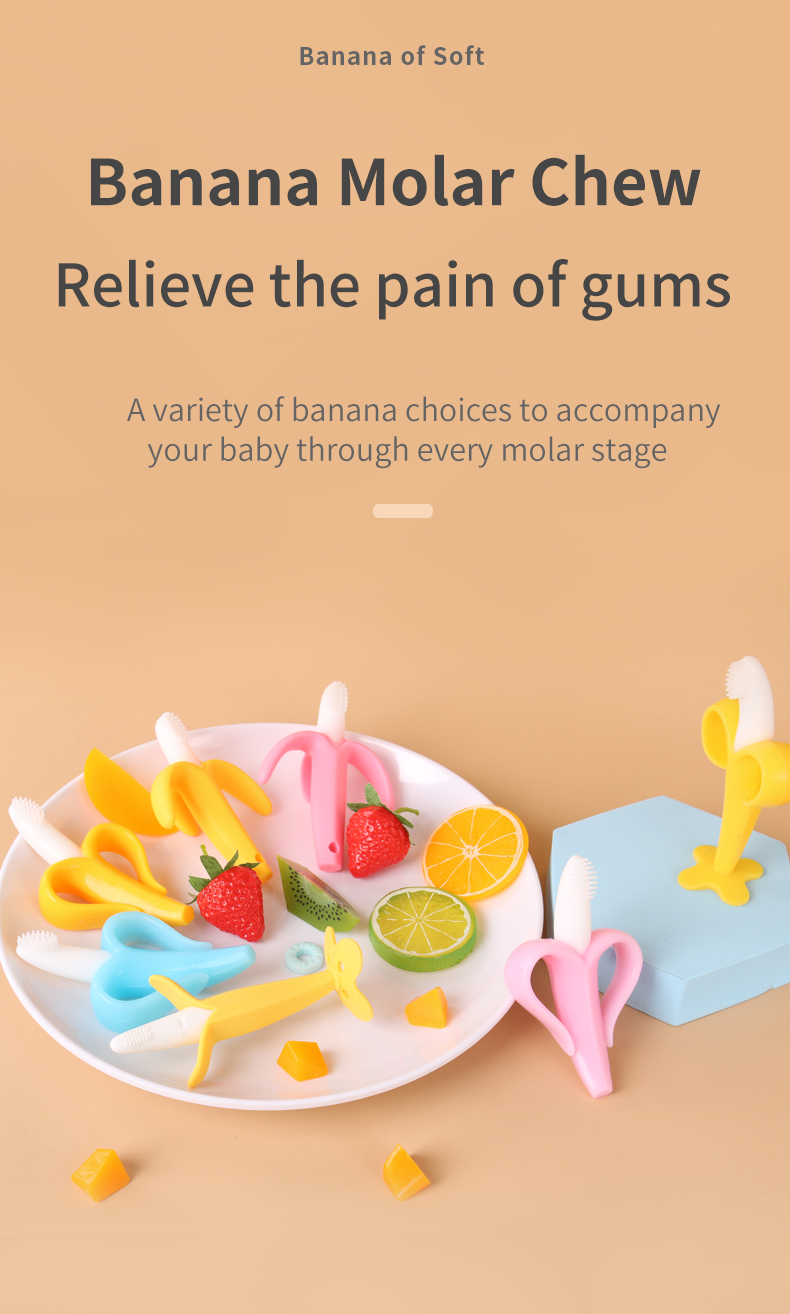 Banana Shaped Silicone Teething Toothbrush 8