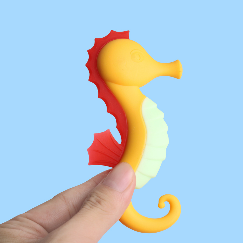 Playful Silicone Baby Teether with Small Seahorse Shape 1 1