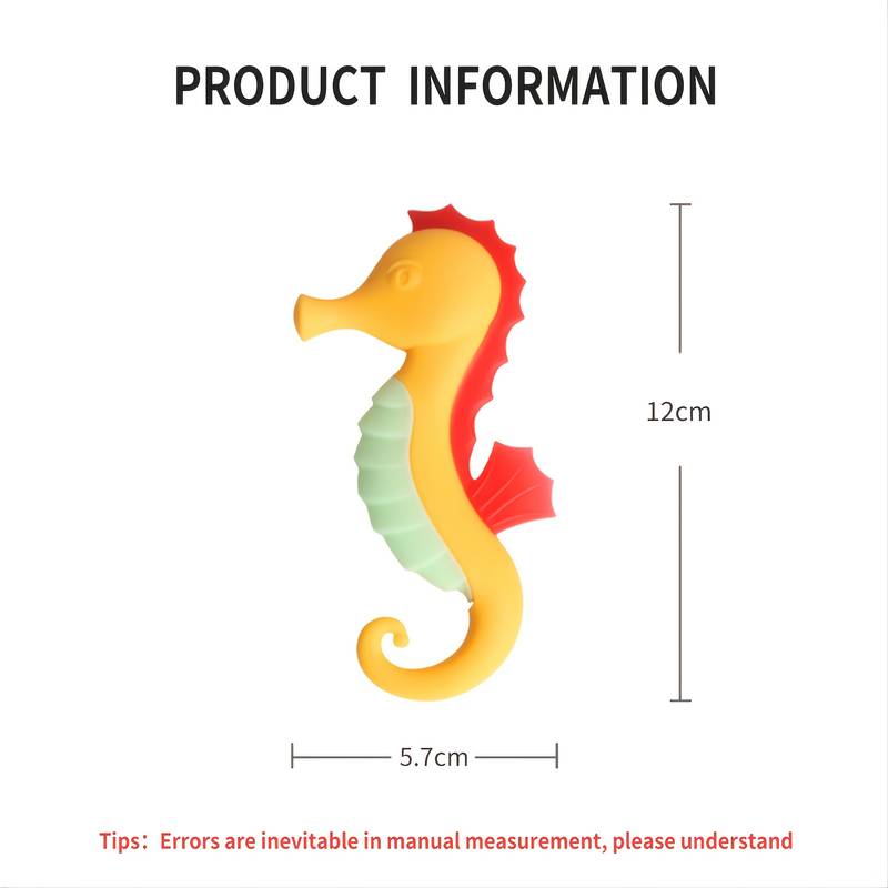 Playful Silicone Baby Teether with Small Seahorse Shape 1 2