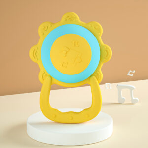 Sun Shape Silicone Teether with Lighting Ball 1