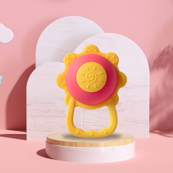 Sun Shape Silicone Teether with Lighting Ball 4