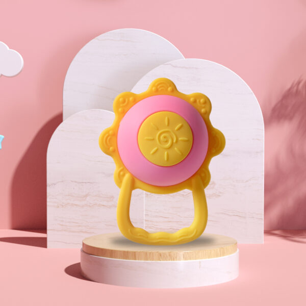 Sun Shape Silicone Teether with Lighting Ball 5